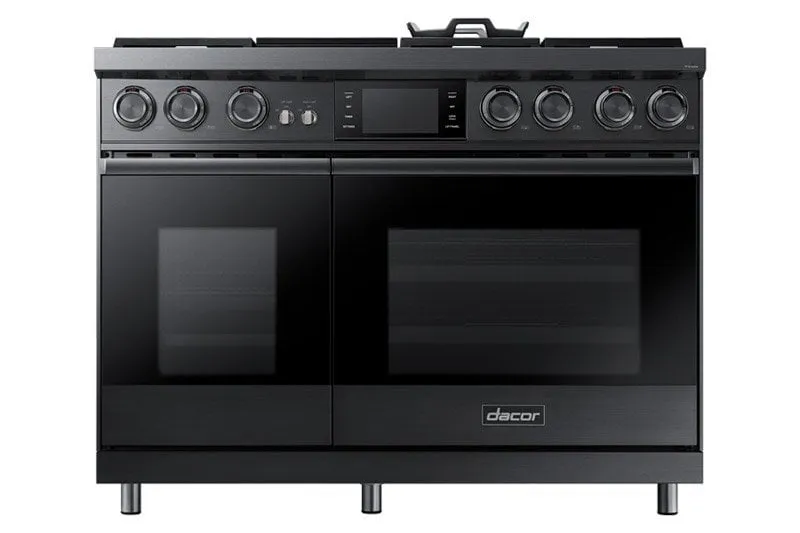 Dacor DOP48M96DPM 48" Pro Dual-Fuel Steam Range, Graphite Stainless Steel, Liquid Propane