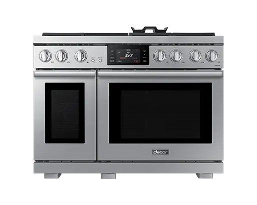 Dacor DOP48T963DS 48" Dual-Fuel Range, Silver Stainless, Natural Gas/Liquid Propane Professional Ranges 6 burner professional gas range