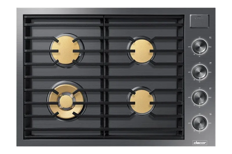 Dacor DTG30M954FM 30" Gas Cooktop, Graphite Stainless Steel, Natural Gas