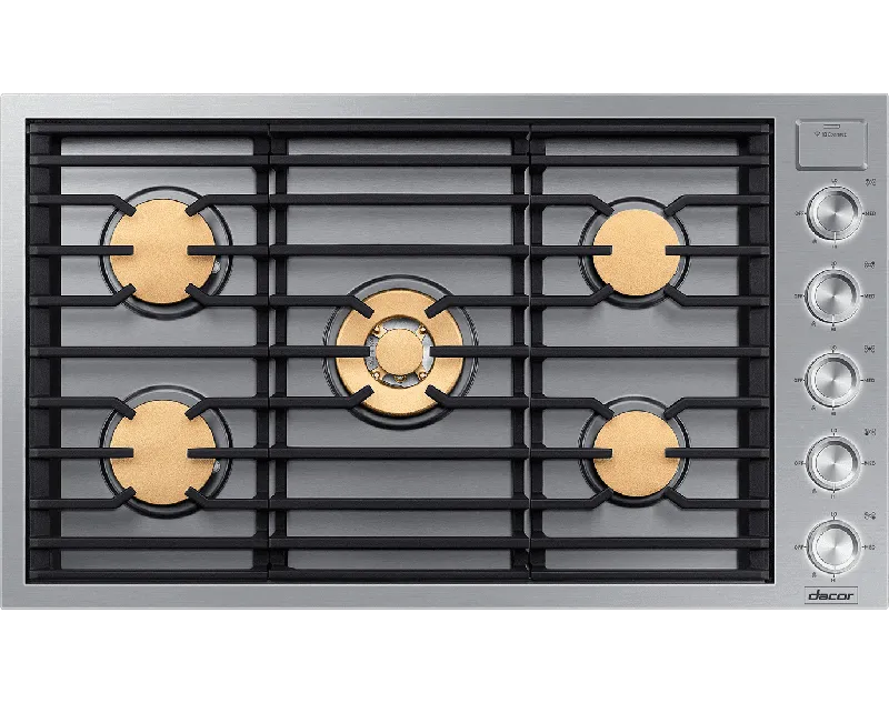 Dacor DTG36M955FS 36" Gas Cooktop, Silver Stainless Steel, Natural Gas Gas natural gas range with griddle