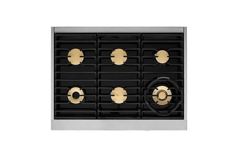 Dacor DTT36M876AM 36" Rangetop, Graphite Stainless Steel, Liquid Propane/High Altitude