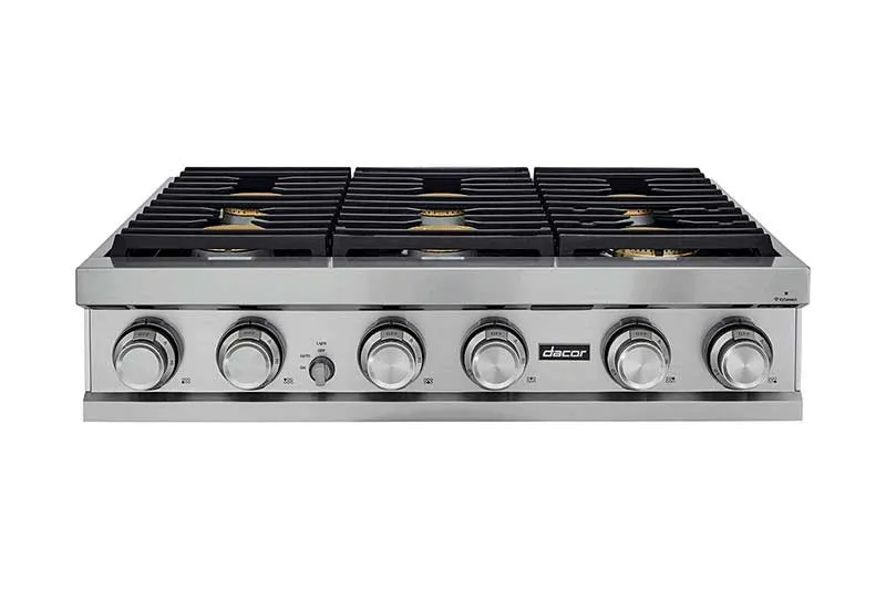 Dacor DTT36M876AM 36" Rangetop, Graphite Stainless Steel, Liquid Propane/High Altitude