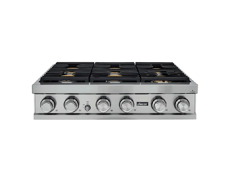 Dacor DTT36M876HS 36" Rangetop, Stainless Steel, Natural Gas/High Altitude Gas natural gas range with griddle