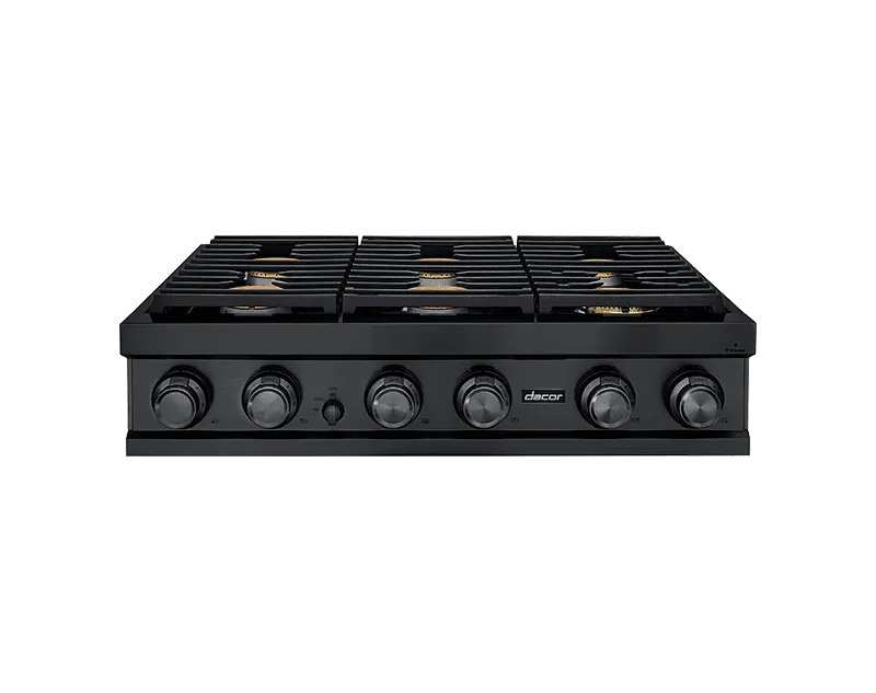 Dacor DTT36M876LM 36" Rangetop, Graphite Stainless Steel, Natural Gas Gas natural gas range with griddle
