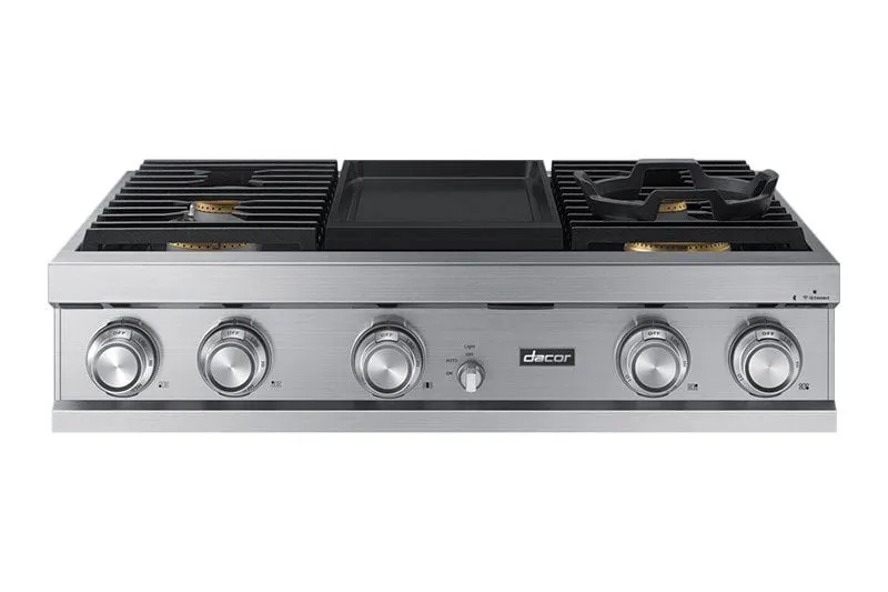 Dacor DTT36M974LM 36" Rangetop, Graphite, Natural Gas