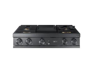 Dacor DTT36M974PM 36" Rangetop, Graphite, Liquid Propane Gas natural gas range with griddle