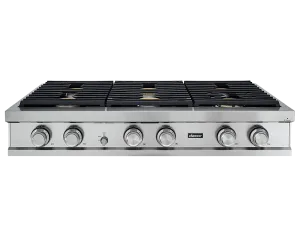 Dacor DTT48M876AS 48" Rangetop, Stainless Steel,Liquid Propane/ High Altitude Gas natural gas range with griddle