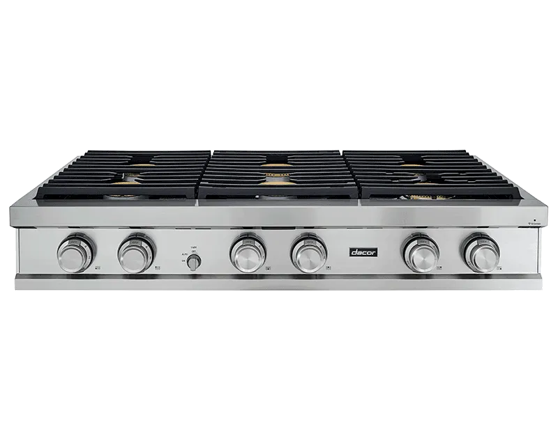 Dacor DTT48M876AS 48" Rangetop, Stainless Steel,Liquid Propane/ High Altitude Gas natural gas range with griddle