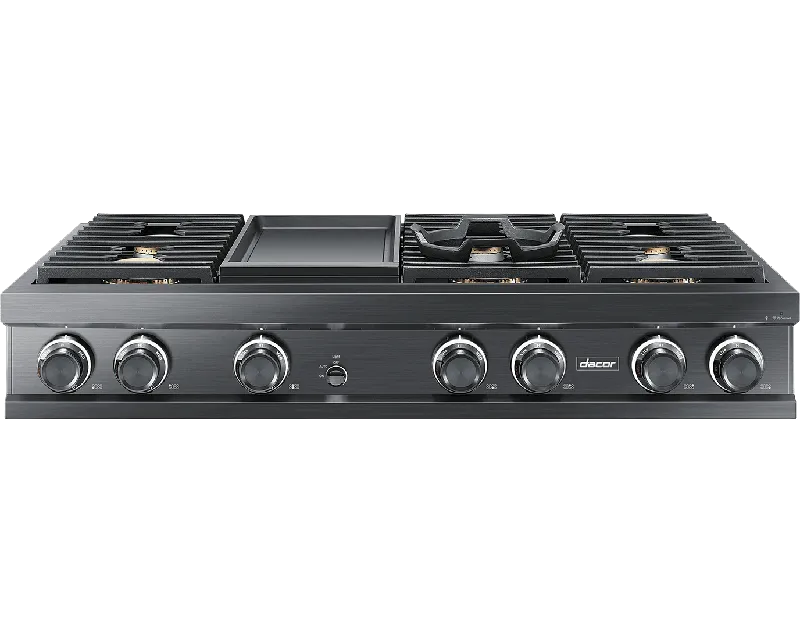 Dacor DTT48M976PM 48" Rangetop, Graphite, Liquid Propane Cooktops 5 burner cooktops sale