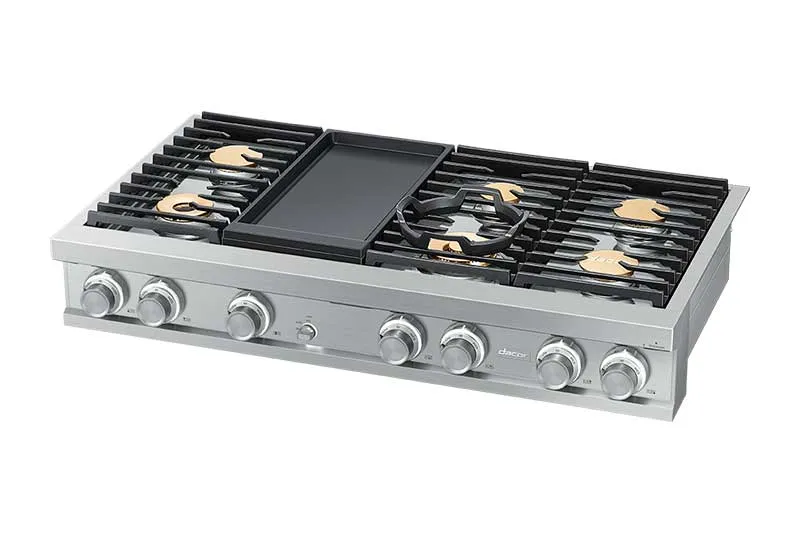 Dacor DTT48M976PS 48" Rangetop, Silver Stainless Steel, Liquid Propane