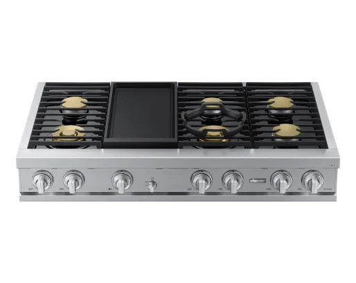 Dacor DTT48T963GS 48" Rangetop, Silver Stainless, Natural Gas/Liquid Propane