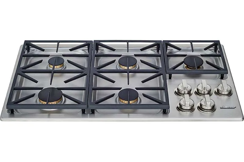 Dacor HDCT365GSNGH 36" Dual Gas Cooktop, Natural Gas/High Altitude