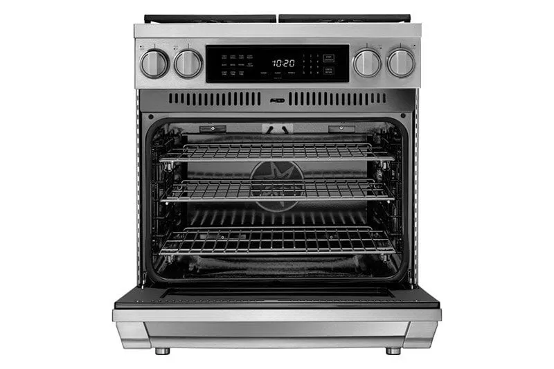 Dacor HDPR30SNG 30" Dual Fuel Pro Range, Silver Stainless Steel, Natural Gas
