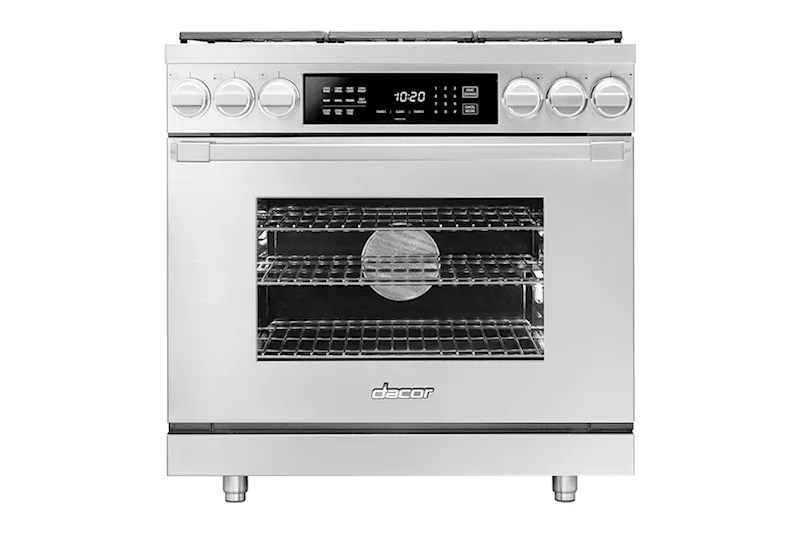 Dacor HDPR36CNGH 36" Dual Fuel Pro Range, Dacormatch Natural Gas/High Altitude