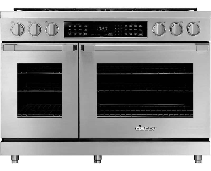 Dacor HDPR48CNGH 48" Dual Fuel Pro Range, Dacormatch Natural Gas/High Altitude Professional Ranges commercial oven for home kitchen