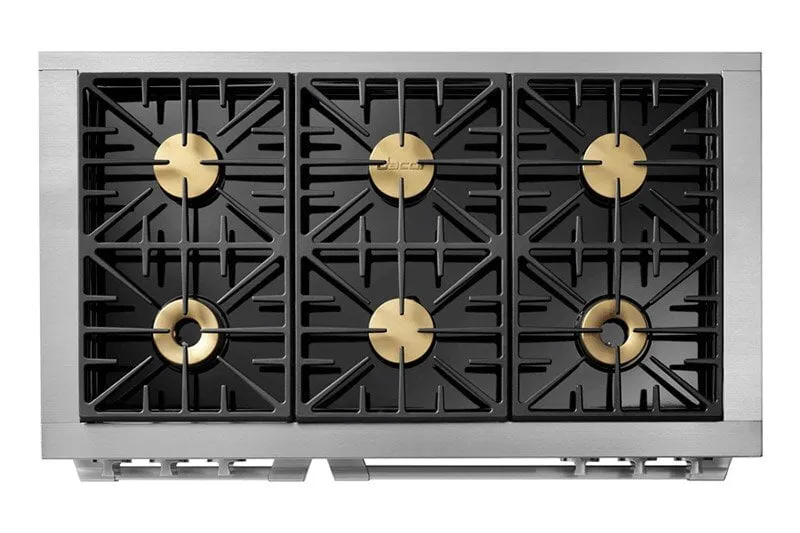Dacor HGPR48SLP 48" Gas Pro Range, Silver Stainless Steel, Liquid Propane