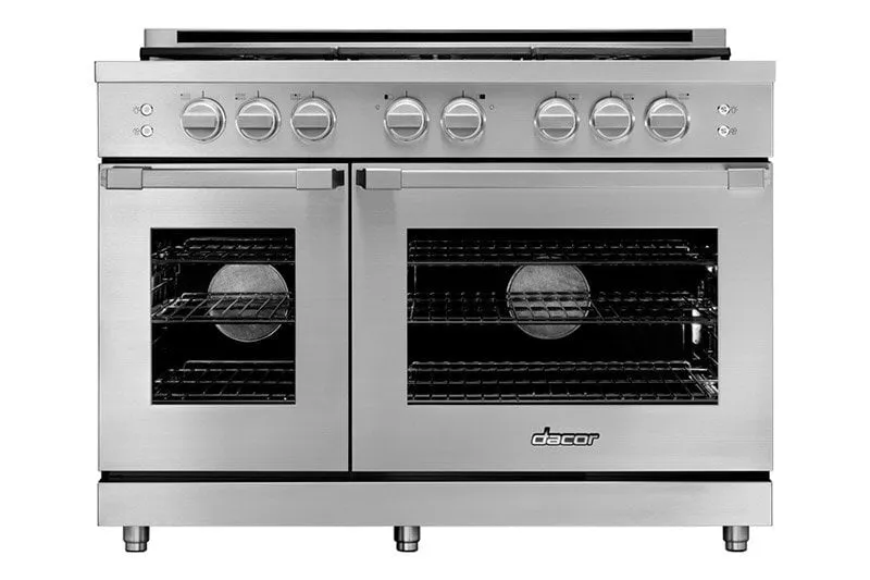 Dacor HGPR48SLPH 48" Gas Pro Range, Silver Stainless Steel, Liquid Propane/High Altitude