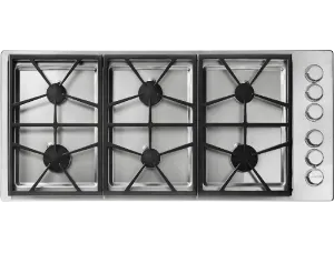 Dacor HPCT466GSLPH 46" Professional Gas Cooktop, Liquid Propane/High Altitude Gas natural gas range with griddle