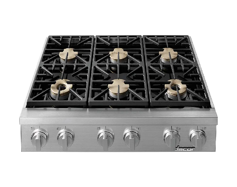 Dacor HRTP366SLP 36" Range Top-Ss Liquid Propane Gas 4 burner gas range for kitchen