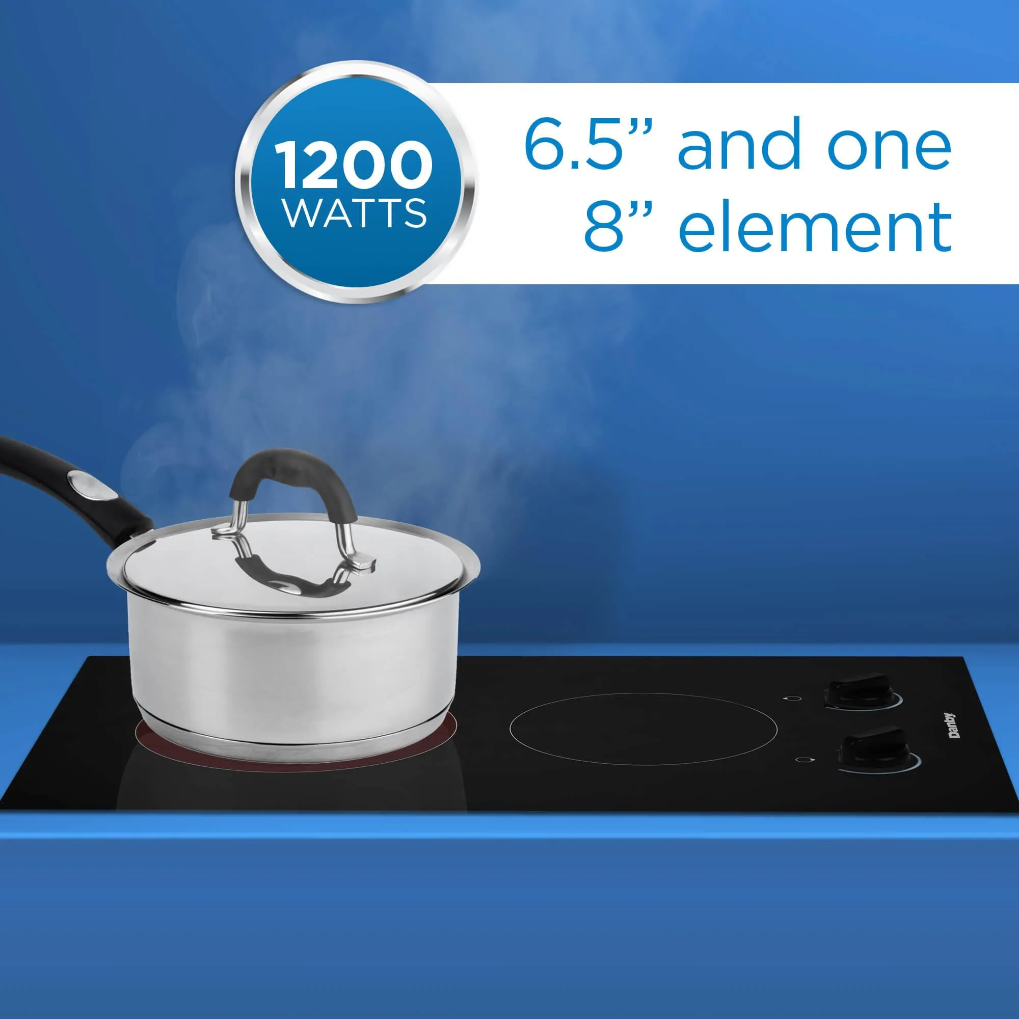 Danby DRC14A1BD Danby 14-Inch Radiant 2 Burner Cooktop