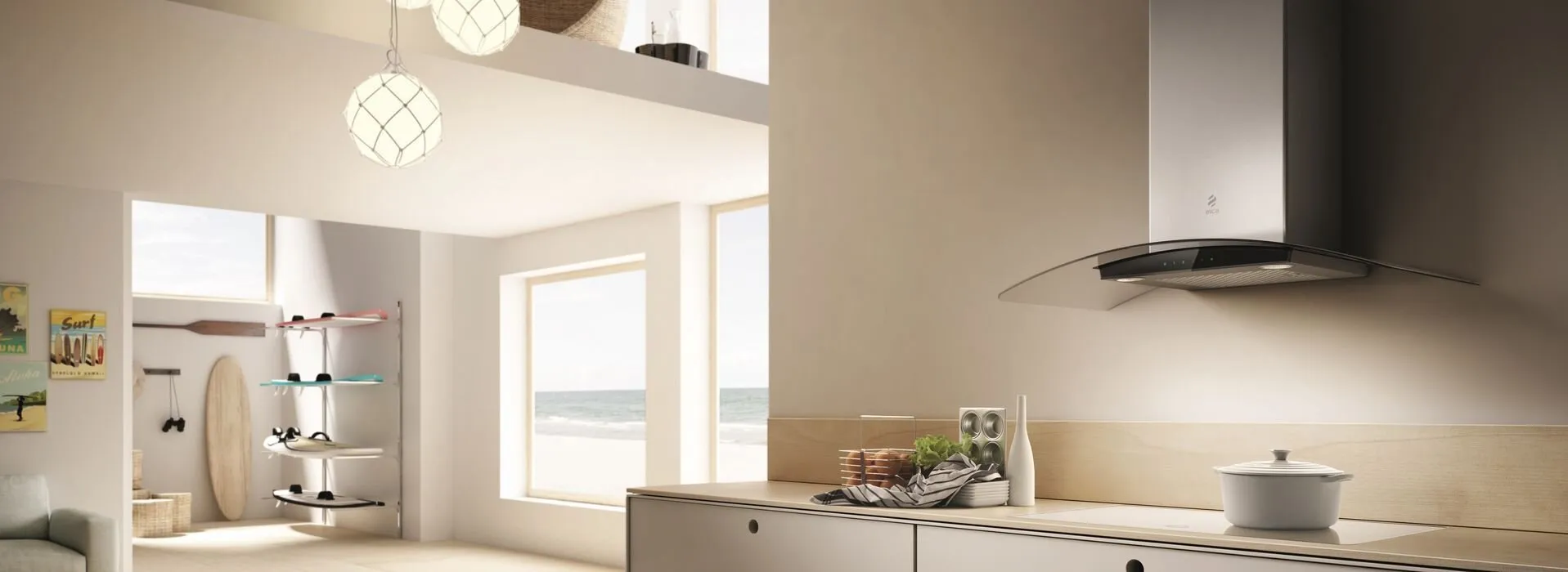Elica ECM636S3 Como 36" Ducted Hoods stainless steel vent hood ducted