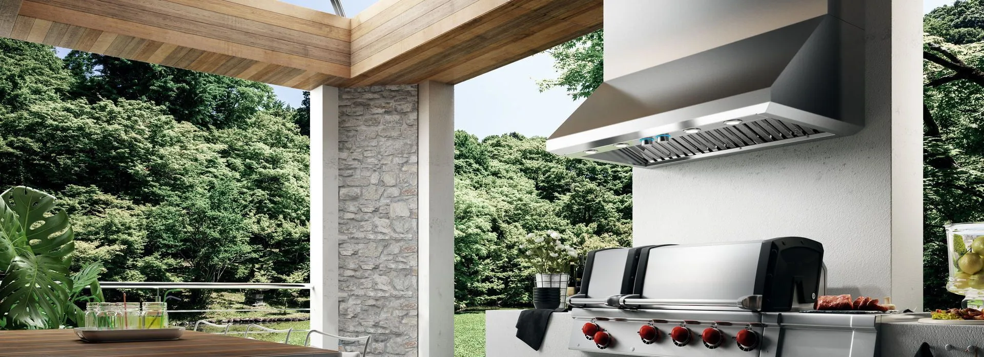 Elica ECP136SS Capri 36" Outdoor Hood Ducted Hoods stainless steel vent hood ducted