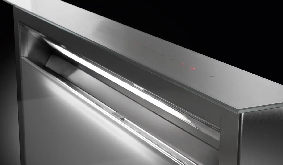 Faber SCLX3015SSNBB 30" Downdraft Gray Glass Hood Ductless Hoods filterless ductless hood for apartment