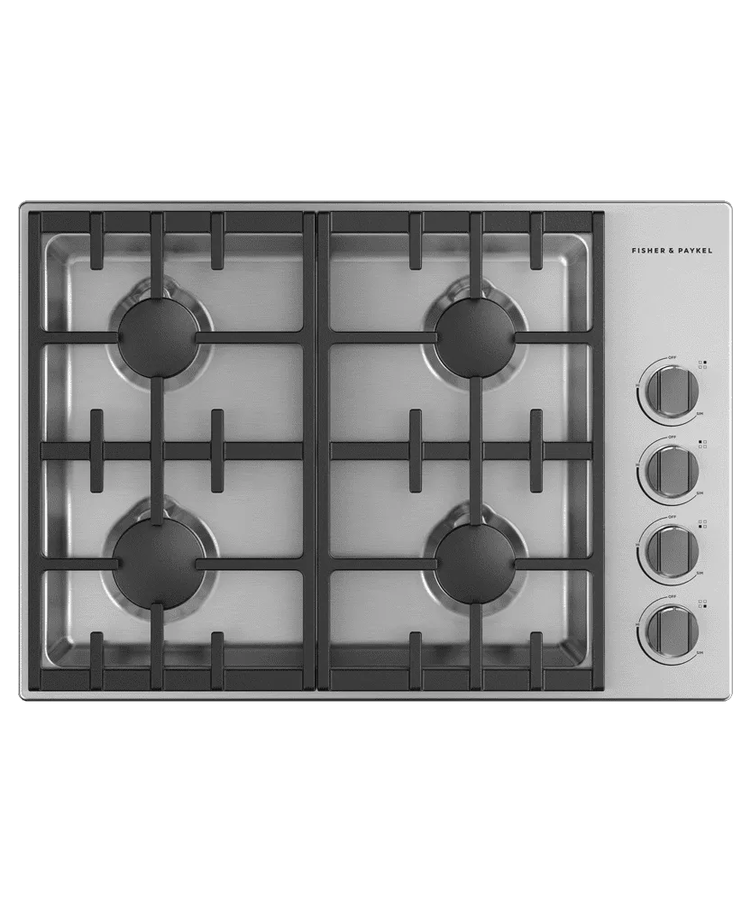 Fisher & Paykel CDV3304HN Gas Cooktop, 30" Gas 4 burner gas range for kitchen