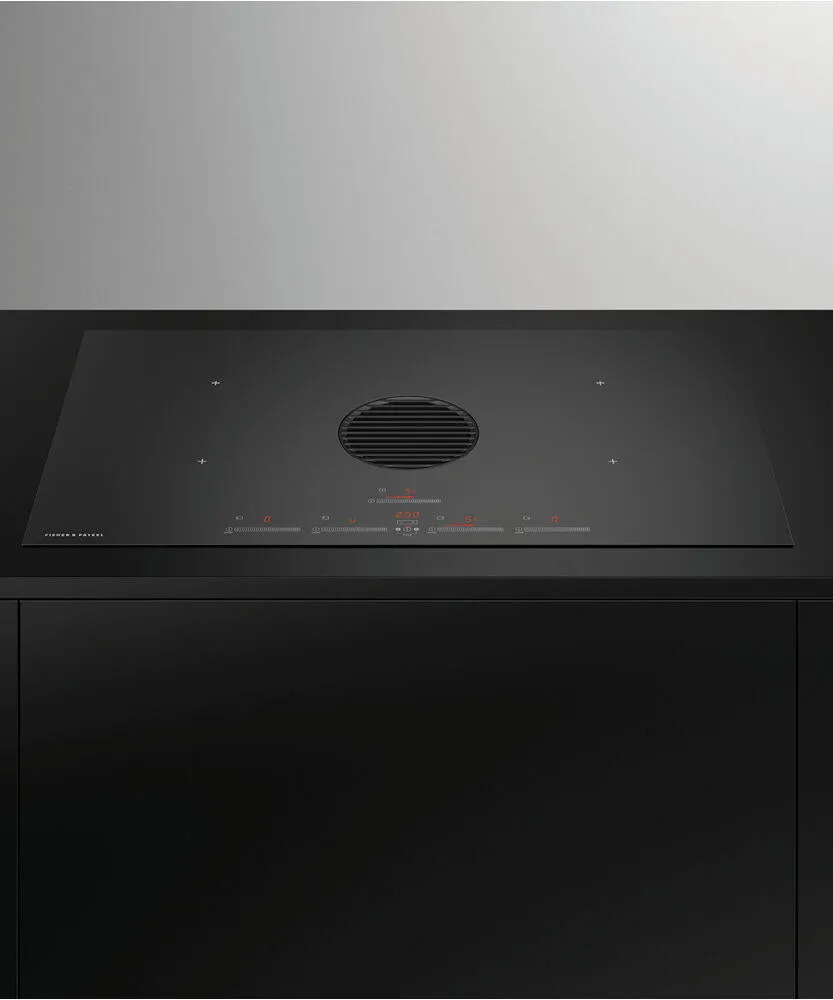 Fisher & Paykel CID364DTB4 Induction Cooktop, 36", 4 Zones With Integrated Ventilation