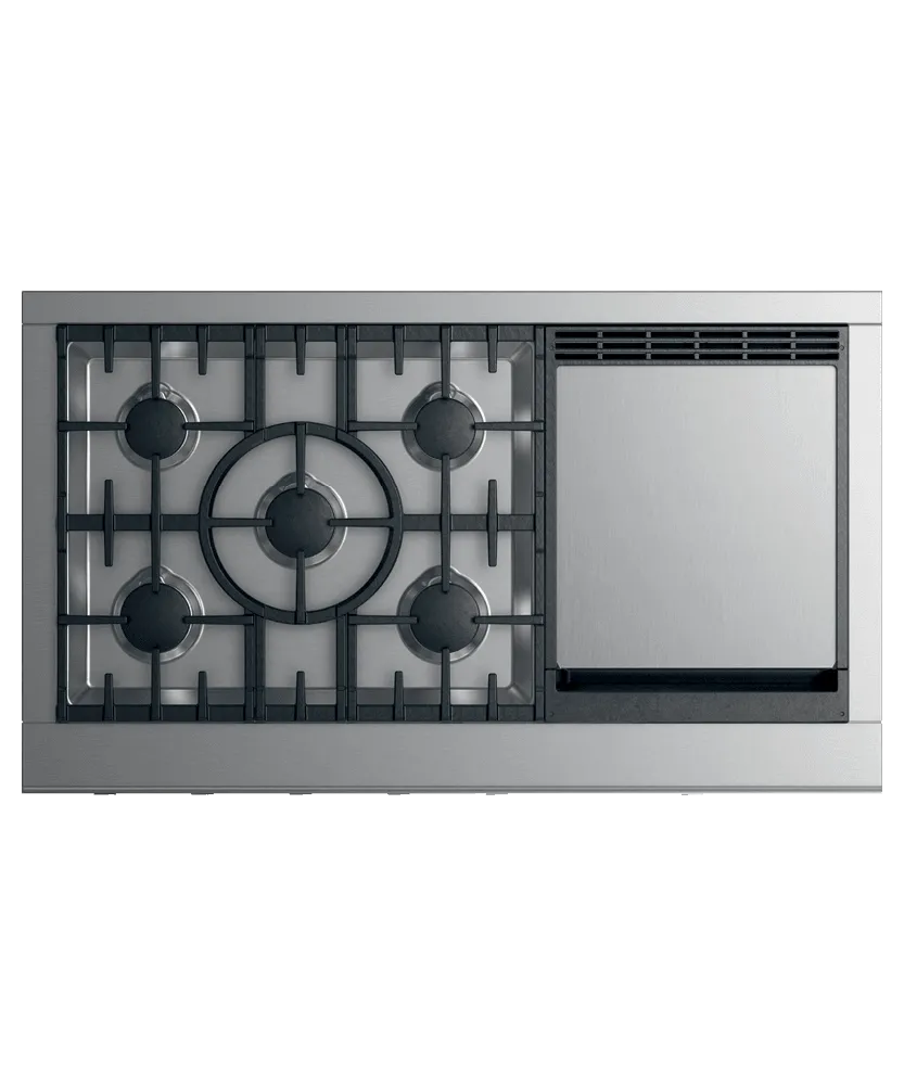 Fisher & Paykel CPV2485GDLN Gas Rangetop, 48", Griddle, Lpg