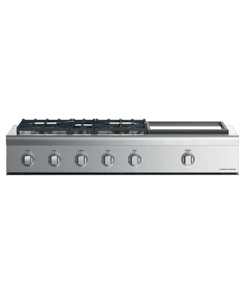 Fisher & Paykel CPV2485GDLN Gas Rangetop, 48", Griddle, Lpg Gas natural gas range with griddle