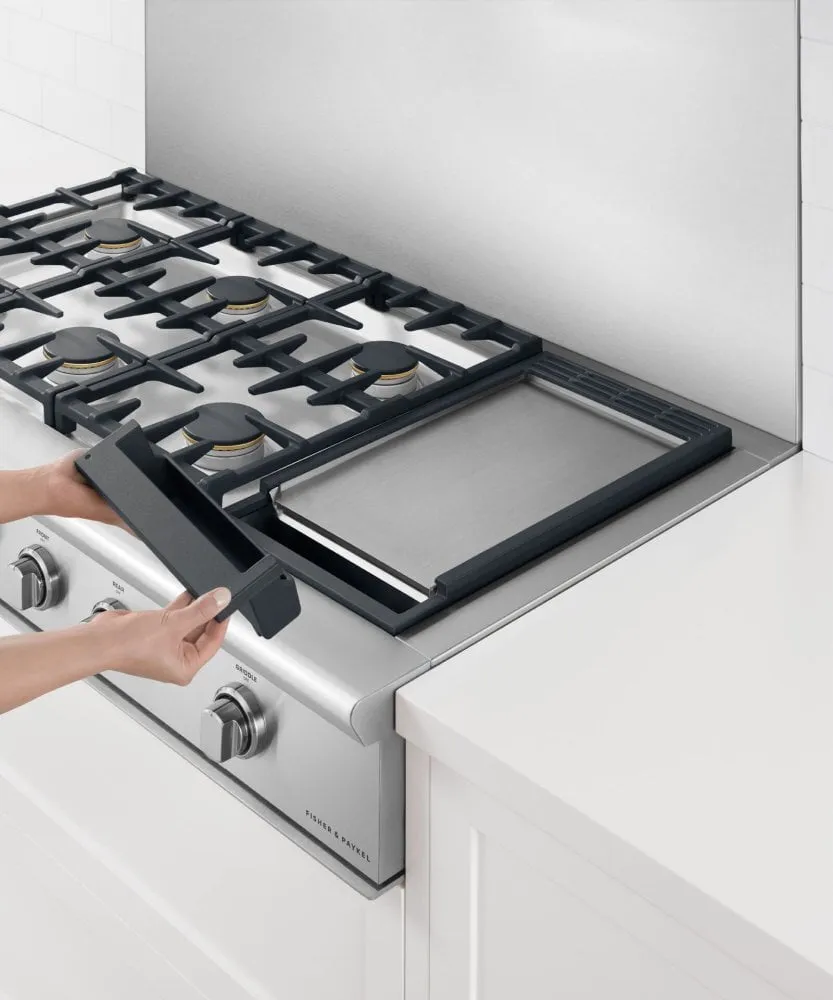 Fisher & Paykel CPV2486GDLN Gas Rangetop, 48", Griddle, Lpg