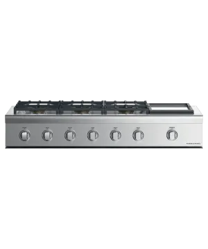 Fisher & Paykel CPV2486GDLN Gas Rangetop, 48", Griddle, Lpg Gas natural gas range with griddle