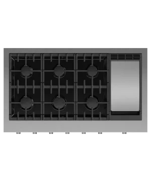 Fisher & Paykel CPV3486GDN Gas Rangetop, 48", Griddle Gas 4 burner gas range for kitchen