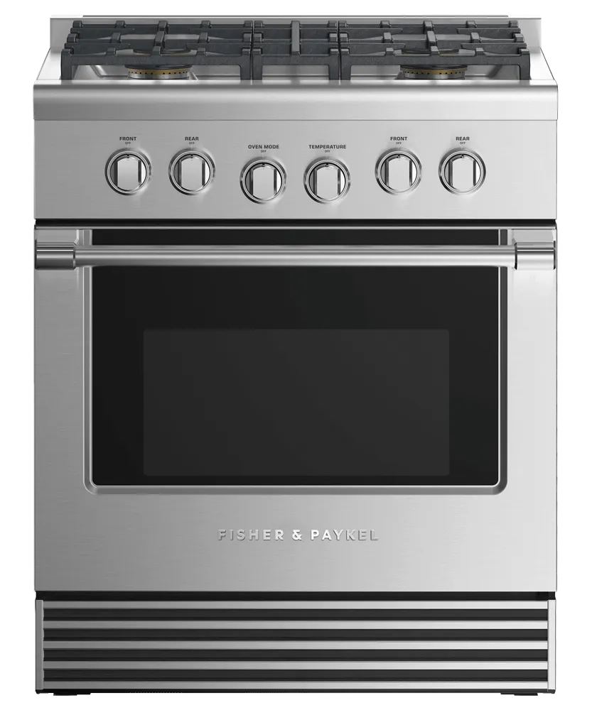 Fisher & Paykel RDV2304NN Dual Fuel Range, 30", 4 Burners Professional Ranges 6 burner professional gas range