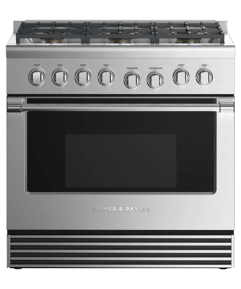 Fisher & Paykel RDV2366NN Dual Fuel Range, 36", 6 Burners Professional Ranges 6 burner professional gas range