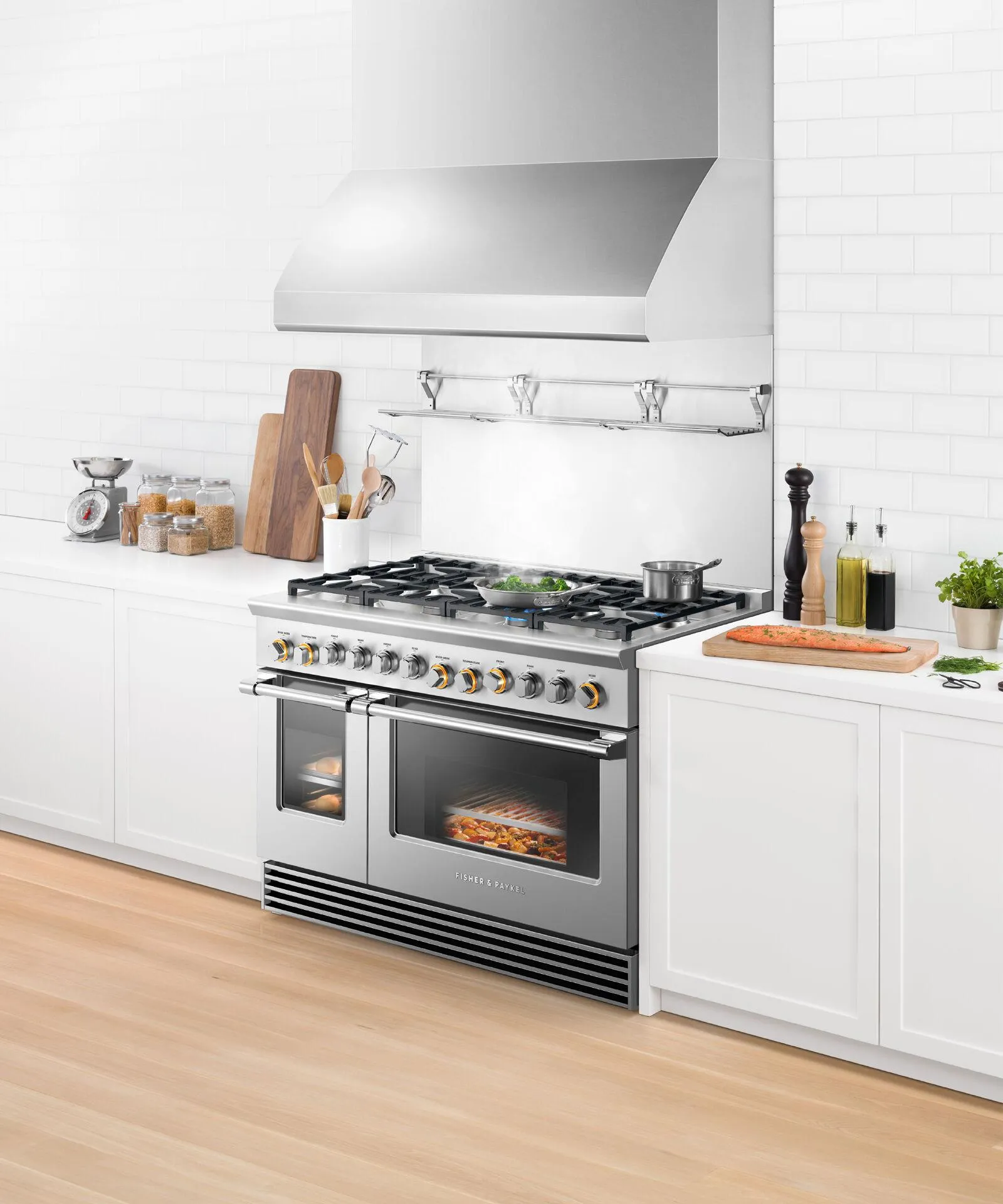 Fisher & Paykel RDV2488NN Dual Fuel Range, 48", 8 Burners