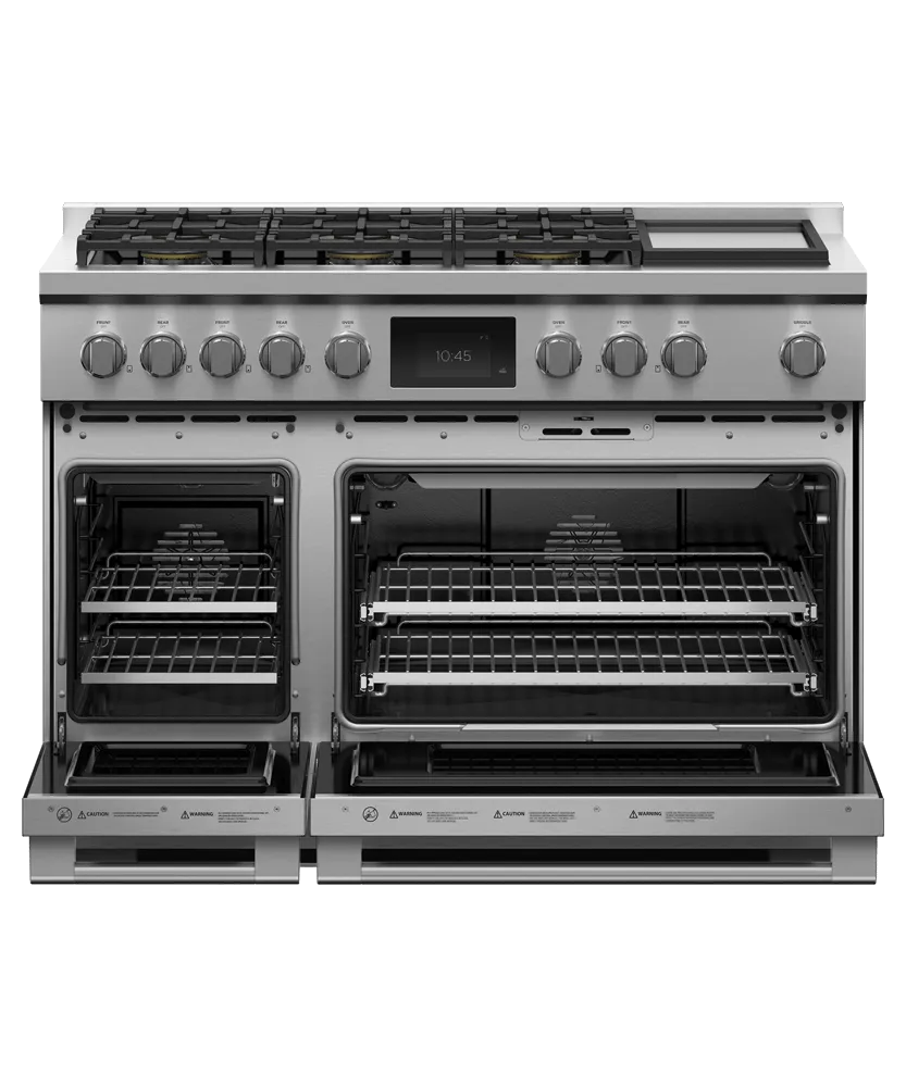Fisher & Paykel RDV3486GDN Dual Fuel Range, 48", 6 Burners With Griddle
