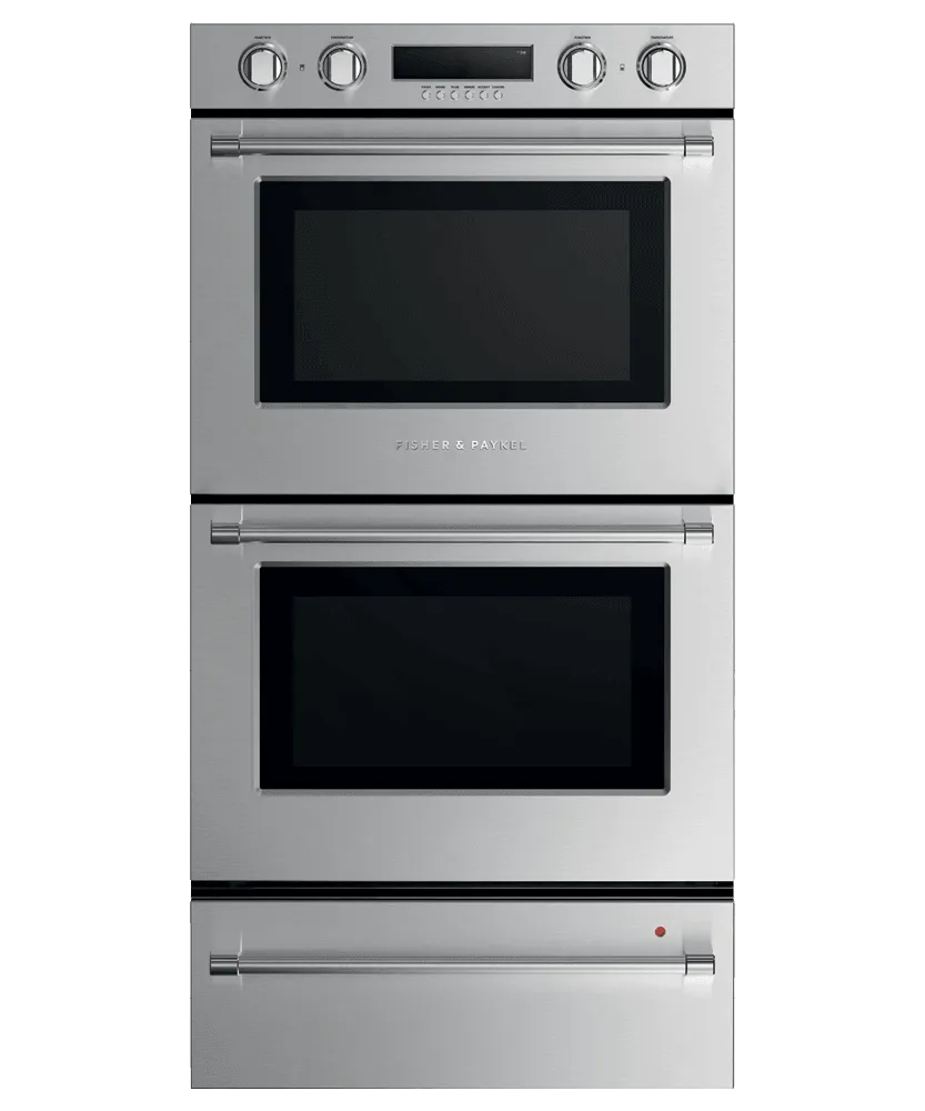 Fisher & Paykel WODV230N Double Oven, 30", 10 Function, Self-Cleaning Wall Ovens 27 inch wall oven built-in