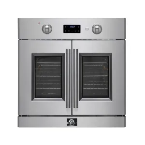 Forno FBOEL133330 Asti 30-Inch Electric French Door Wall Oven Wall Ovens convection wall oven with steam assist