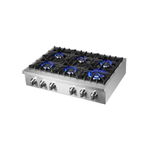 Forno FCTGS573736 Forno Cossato Alta Qualita 36" Gas Rangetop Gas 4 burner gas range for kitchen