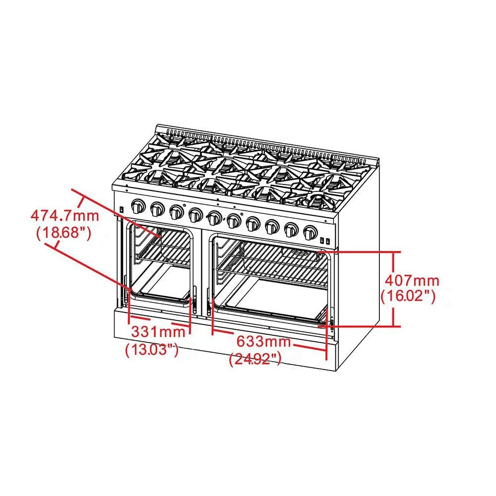 Forno FFSGS624448 Forno Galiano - 48" Freestanding Gas Range