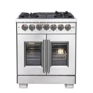 Forno FFSGS638730 Forno Capriasca 30" Freestanding French Door Dual Fuel Range Freestanding Ranges freestanding dual fuel range 30 inch