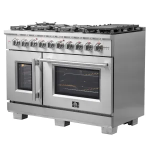 Forno FFSGS646048 Forno Capriasca 48" Freestanding French Door Gas Range Freestanding Ranges freestanding dual fuel range 30 inch