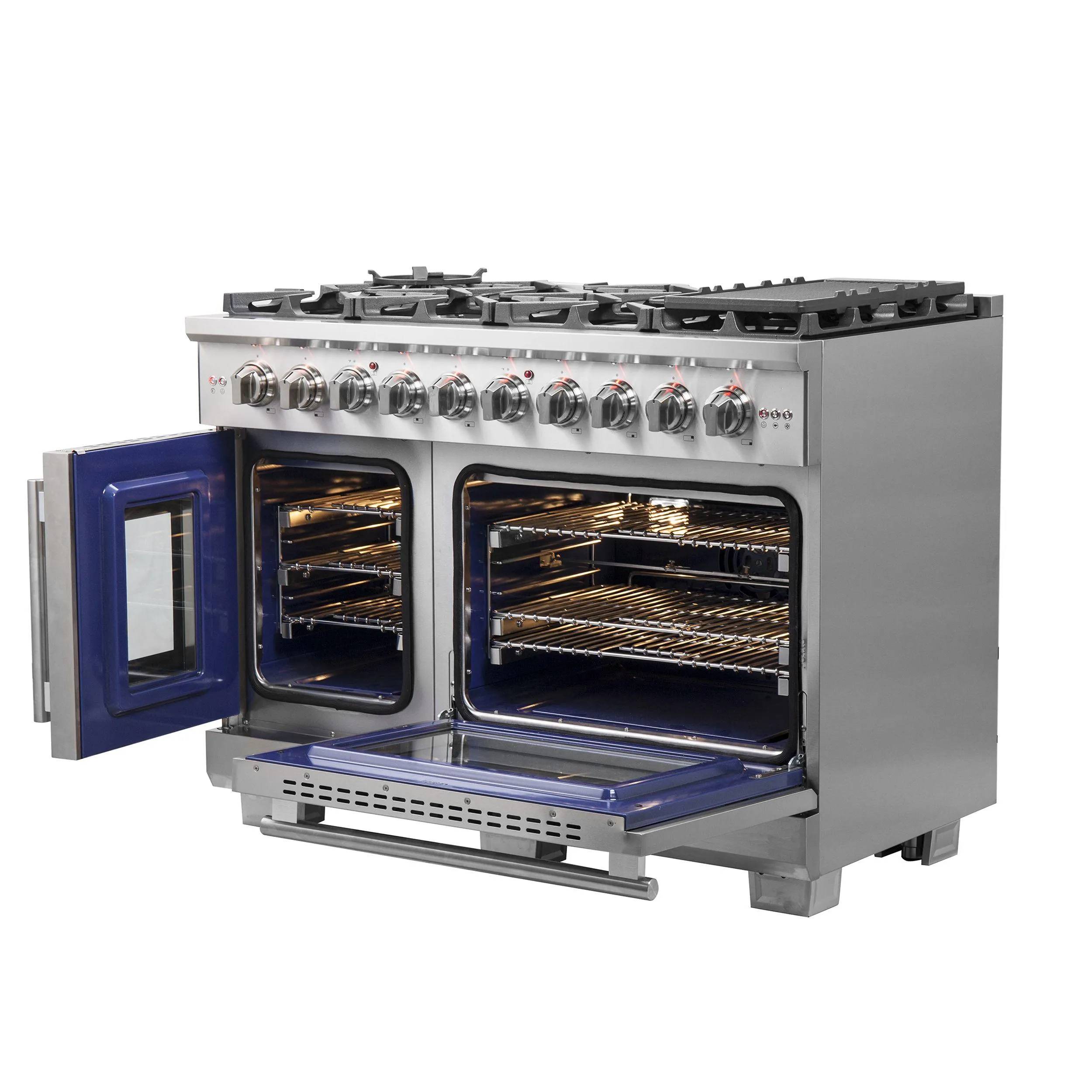 Forno FFSGS646048 Forno Capriasca 48" Freestanding French Door Gas Range