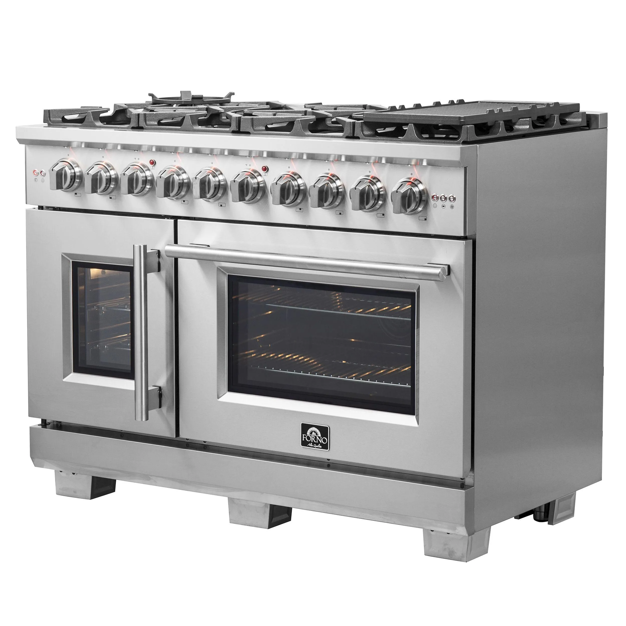 Forno FFSGS646048 Forno Capriasca 48" Freestanding French Door Gas Range Freestanding Ranges freestanding dual fuel range 30 inch