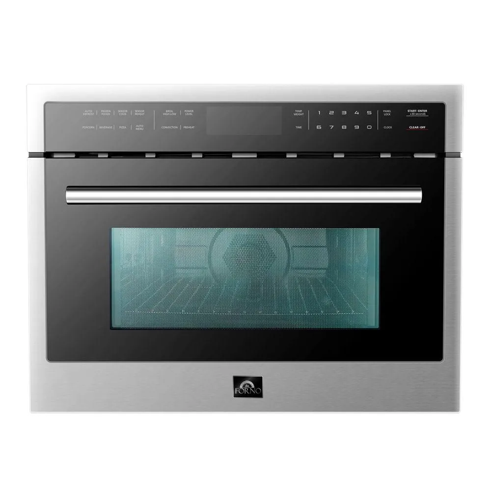 Forno FMWDR309324 Compact Oven 24 Inch 1.6Cu.Ft Wall Ovens convection wall oven with steam assist