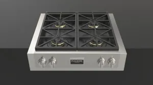 Fulgor Milano F6GRT304S1 30" Pro Gas Range Top Gas natural gas range with griddle