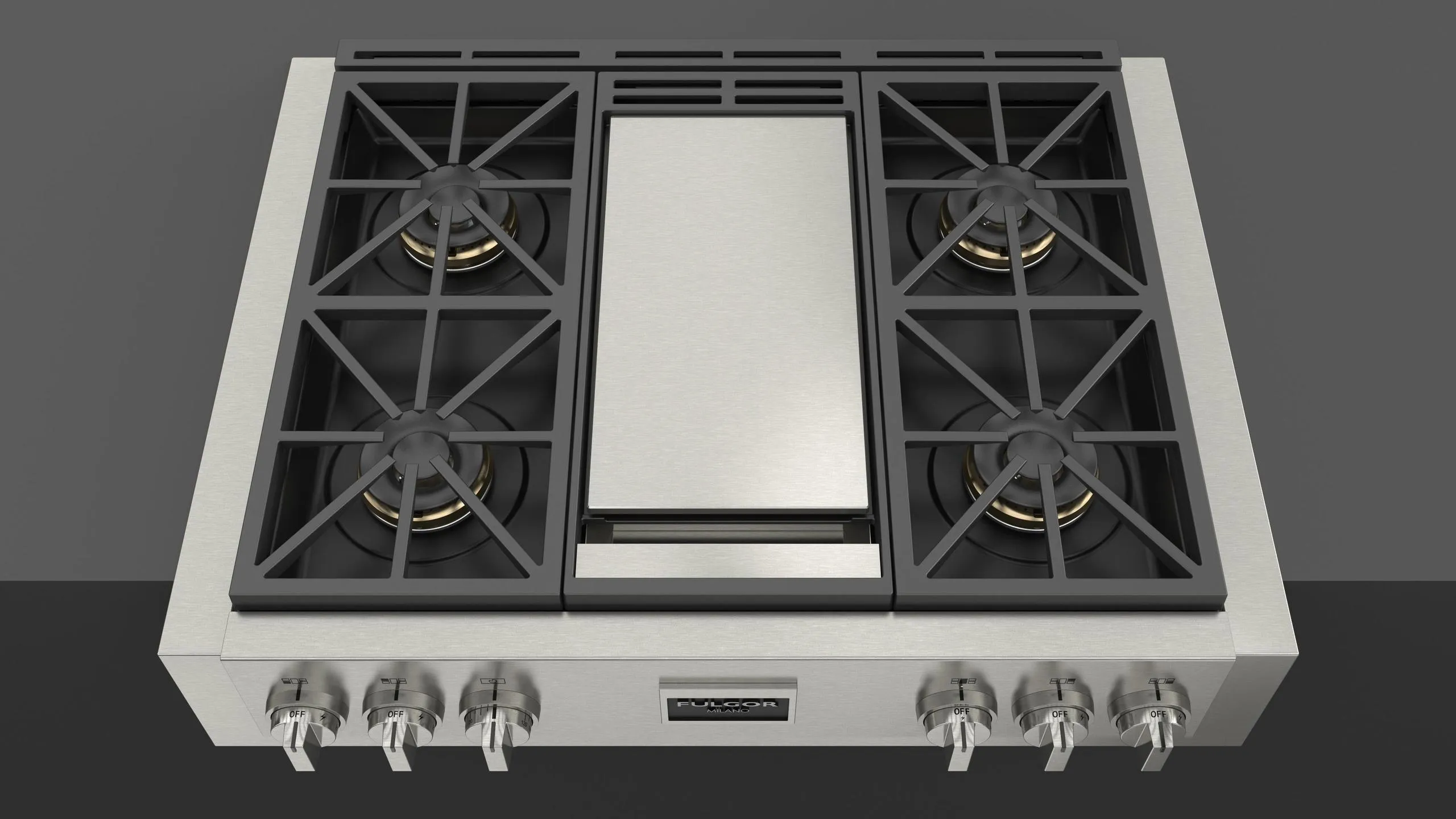 Fulgor Milano F6GRT364GS1 Sofia 36" Pro Gas Rangetop With Griddle