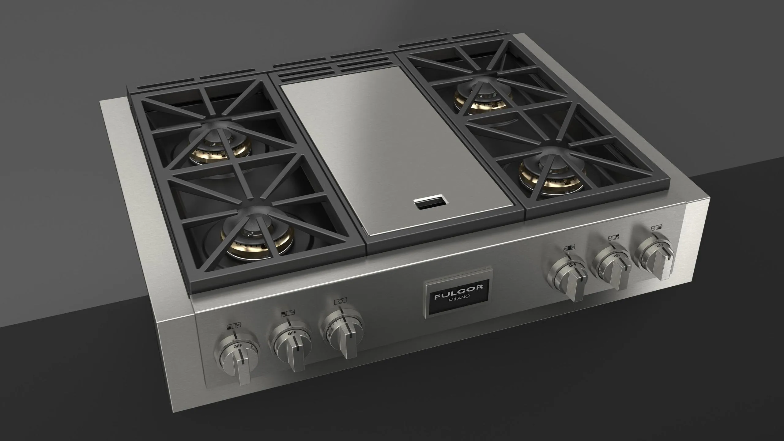 Fulgor Milano F6GRT364GS1 Sofia 36" Pro Gas Rangetop With Griddle